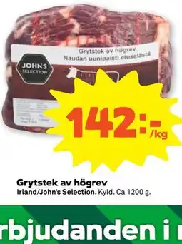 Stora Coop Grytstek av högrev erbjuda