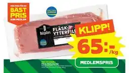 Stora Coop Färsk fläskytterfilé, Medlemspris erbjuda