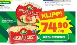 Stora Coop Hushållsost/ Götene hushållsost, Medlemspris erbjuda