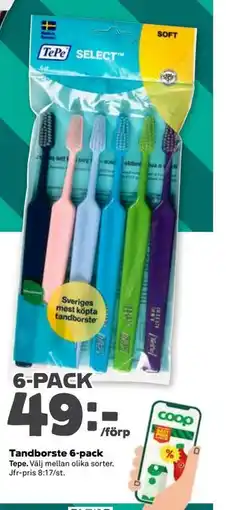 Stora Coop Tandborste 6-pack erbjuda