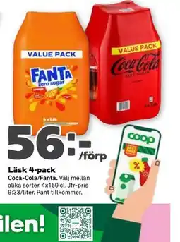 Stora Coop Läsk 4-pack erbjuda