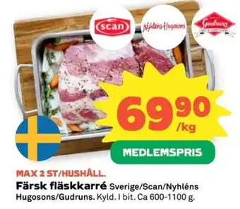Färsk fläskkarré