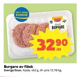 Coop Burgare av fläsk erbjuda