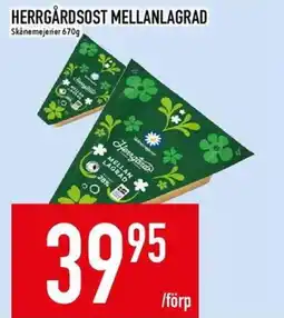 Matdax Skånemejerier Herrgårdsost mellanlagrad erbjuda