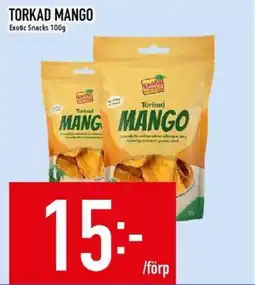 Matdax Exotic Snacks Torkad mango erbjuda