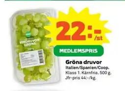 Coop Forum Gröna druvor erbjuda