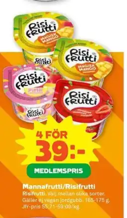 Coop Forum Mannafrutti/Risifrutti erbjuda