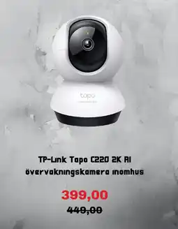 Clas Ohlson TP-Link Tapo C220 2K AI övervakningskamera inomhus erbjuda
