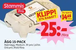 Ica Hajen Lagpris Ägg 15-pack erbjuda