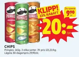Ica Hajen Lagpris Pringles Chips erbjuda