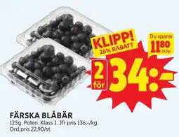 Ica Hajen Lagpris Färska blåbär erbjuda