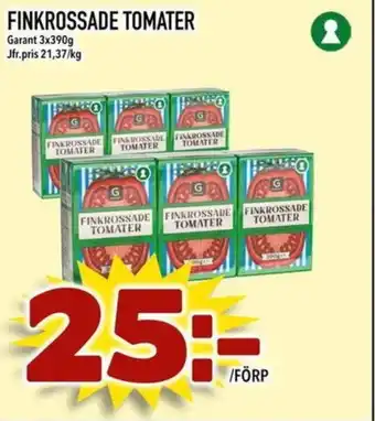 Nelins Garant Finkrossade tomater erbjuda