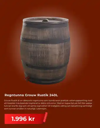 Regntunna Grouw Rustik