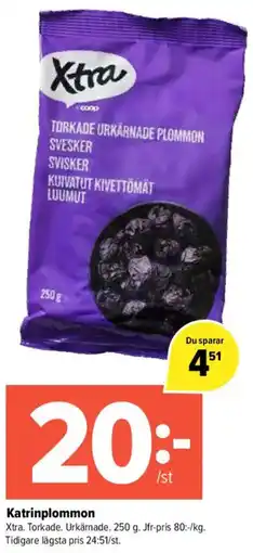 Pekås Xtra Katrinplommon erbjuda
