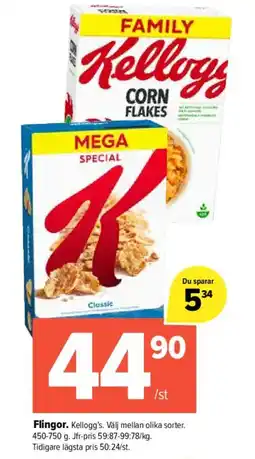 Pekås Kellogg's Flingor erbjuda