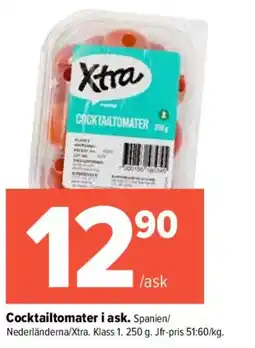 Pekås Xtra Cocktailtomater i ask erbjuda