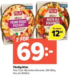 Pekås Felix Färdigrätter erbjuda