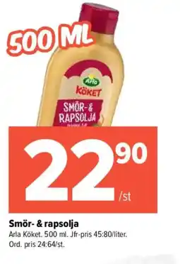 Pekås Arla Köket Smör- & rapsolja erbjuda