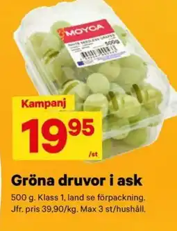 City Gross Gröna druvor i ask erbjuda