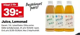 City Gross Garant Juice, Lemonad erbjuda