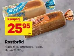 City Gross Pågen Rostbröd erbjuda