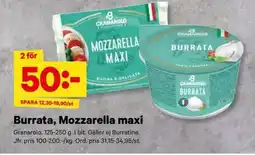 City Gross Granarolo Burrata, Mozzarella maxi erbjuda
