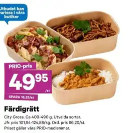 City Gross Färdigrätt erbjuda