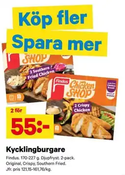 City Gross Findus Kycklingburgare erbjuda