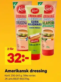 City Gross Kavli Amerikansk dressing erbjuda
