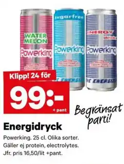 City Gross Powerking Energidryck erbjuda
