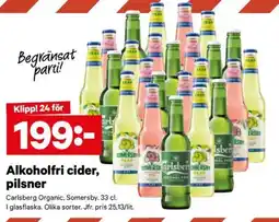 City Gross Alkoholfri cider, pilsner erbjuda