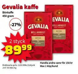 Extra Mjällby Stormarknad Gevalia kaffe erbjuda