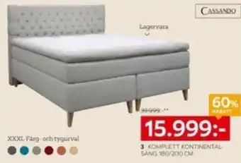 Komplett kontinentalsäng "Aspo"