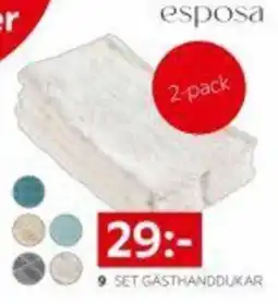 XXXLutz Gästhanduk "Check", 2-pack erbjuda