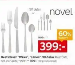 XXXLutz Bestickset "Wave", "Lines", 30 delar erbjuda