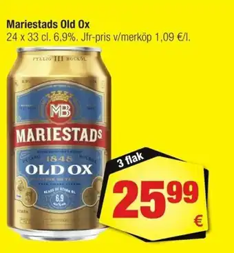 Calle Mariestads Old Ox 24x33 cl erbjuda