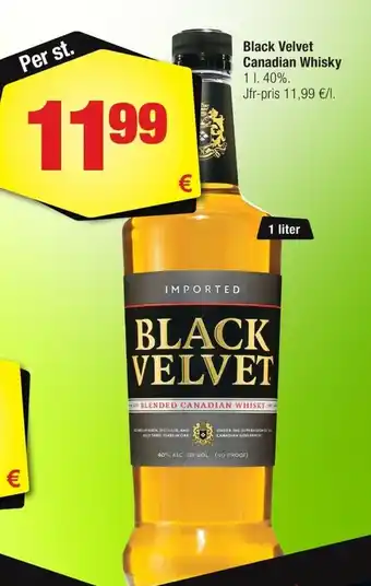 Calle Black Velvet Canadian Whisky 1l erbjuda