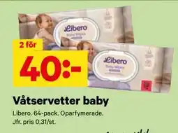 City Gross Våtservetter baby erbjuda