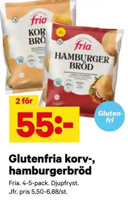 City Gross Glutenfria korv-, hamburgerbröd erbjuda