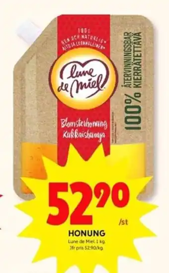 ICA Kvantum Lune de Miel Honung 1kg erbjuda