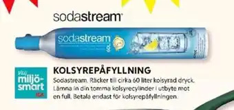 ICA Kvantum Sodastream Kolsyrepåfyllning 60 liter erbjuda