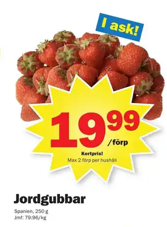 Pekås Spanien Jordgubbar 250g erbjuda
