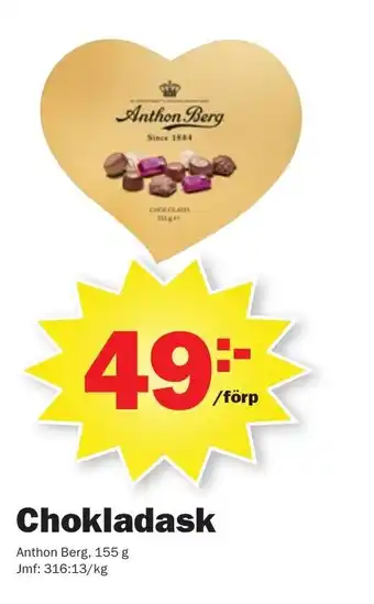 Pekås Anthon Berg Chokladask 155g erbjuda