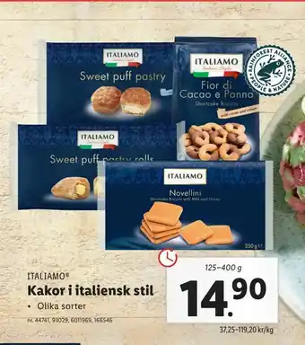 Lidl Kakor i italiensk stil erbjuda