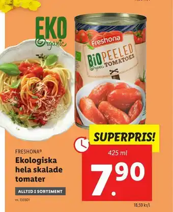 Lidl Ekologiska. hela skalade. tomater erbjuda