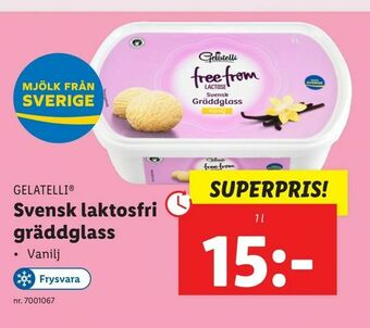 Lidl Svensk laktosfri gräddglass erbjuda