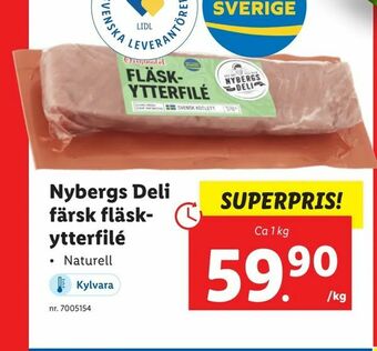 Lidl Nybergs Deli. färsk fläskytterfilé erbjuda