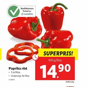Lidl Paprika röd erbjuda