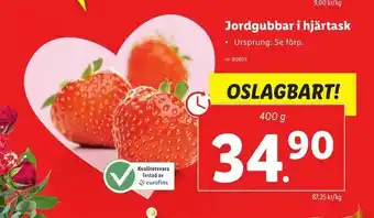Jordgubbar i hjärtask