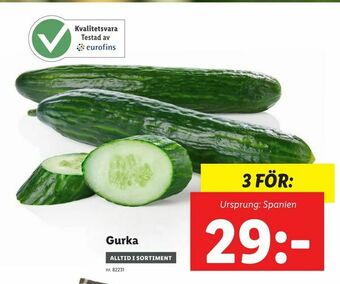 Lidl Gurka erbjuda